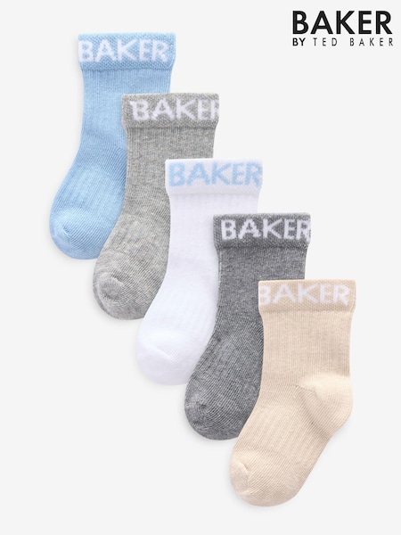 Baker by Ted Baker Baby Socks 5 Pack (E11149) | €10 - €11.50