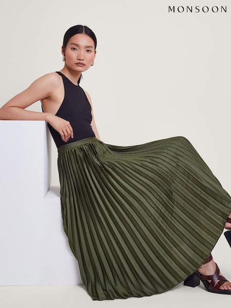 Monsoon Evelyn Pleated Skirt (E11249) | 246 LEI