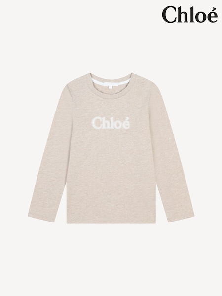 Chloé Long Sleeve Logo T-Shirt (E11266) | €119 - €152