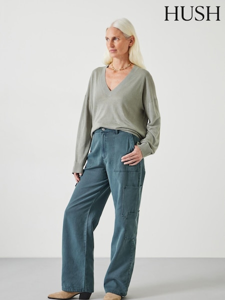 Hush Grey Beatrice Soft Utility Trousers (E11285) | €46