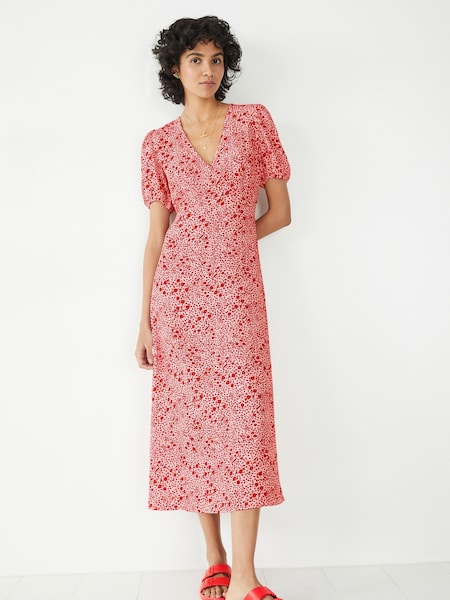 Hush Red Juliette Midi Tea Dress (E11313) | €40