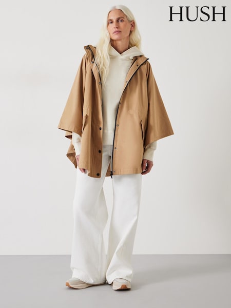 Hush Vera Hooded Cape Jacket (E11315) | 605 LEI