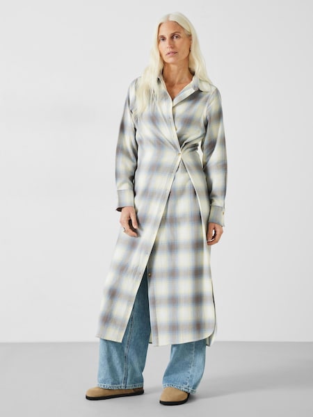 Hush Cream Aida Check Midi Dress (E11331) | €63