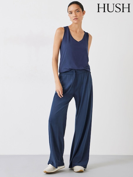 Hush Blue Sally V-Neck Jersey Vest Top (E11343) | R$ 245