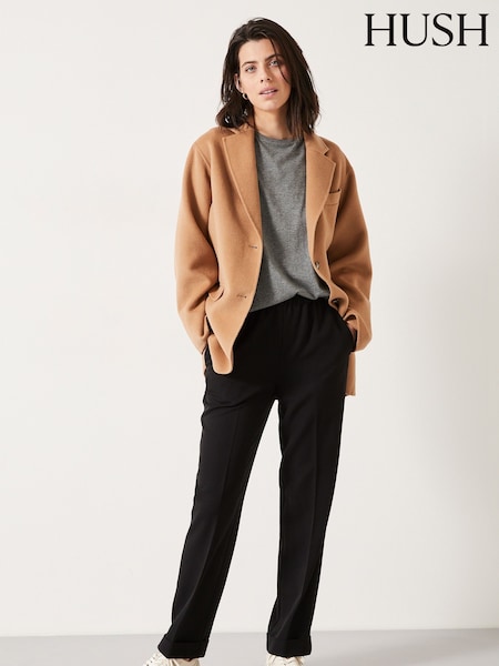 Hush Black Slim Pull On Suit Trousers (E11355) | AZN 198