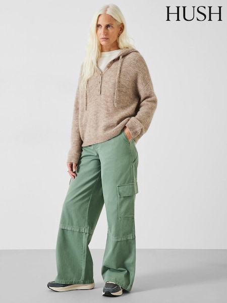 Hush Green Tulsy Wide Cargo Trousers (E11358) | €56