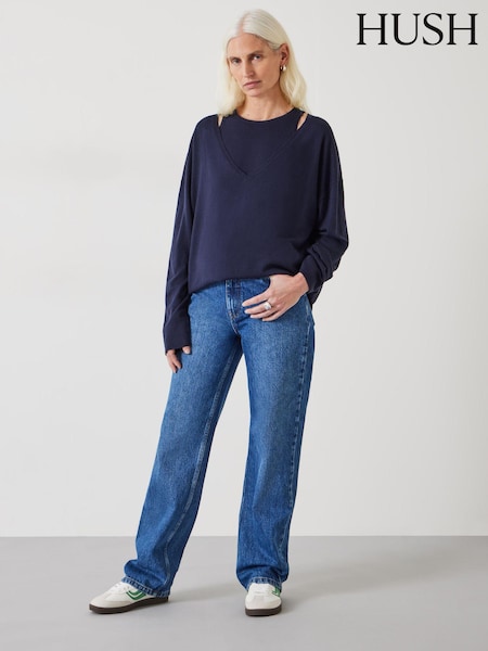 Hush Kitty Super Slouchy Easy V Jumper (E11378) | 21 €