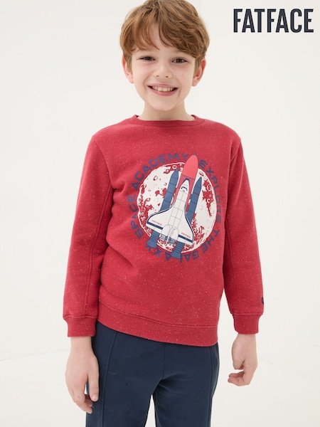 FatFace Red Space Crew Sweater (E11397) | €15.50