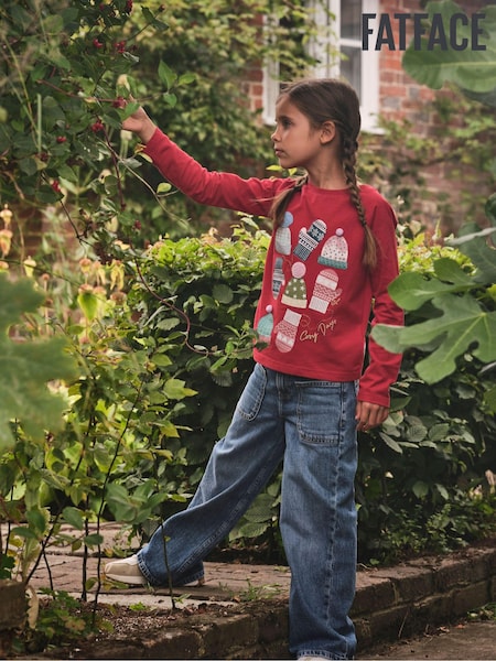 FatFace Red Festive T-Shirt (E11671) | €9