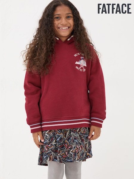 FatFace Berry Pink Penguin Popover Hoodie (E11680) | €18
