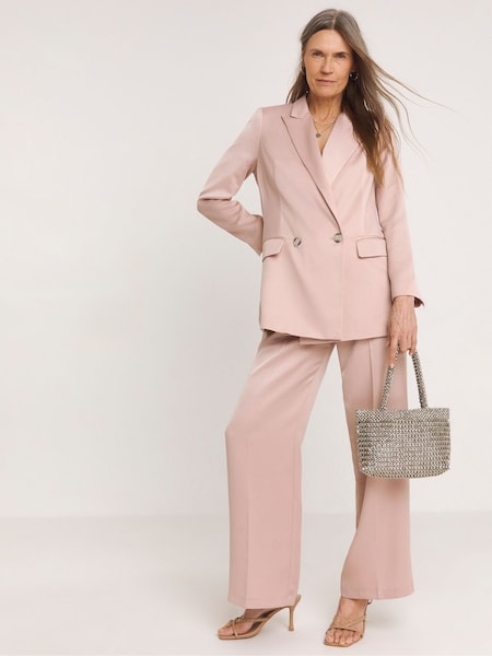 JD Williams Pink Satin Double Breasted Blazer (E11807) | €42