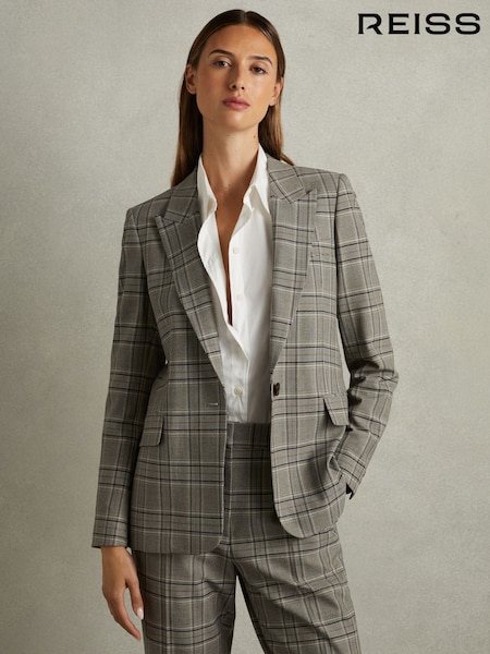 Reiss Tamy Checked Slim Fit Suit Blazer (E11880) | kr4 800