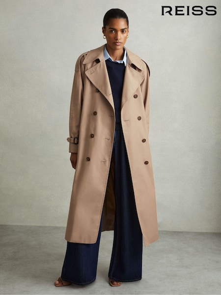 Reiss Jenna Double Breasted Belted Trench Coat (E11885) | 456 €