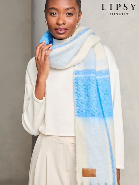 Sininen Ruutu - Lipsy Super Soft Brushed Oversized Scarf (E12040) | €19