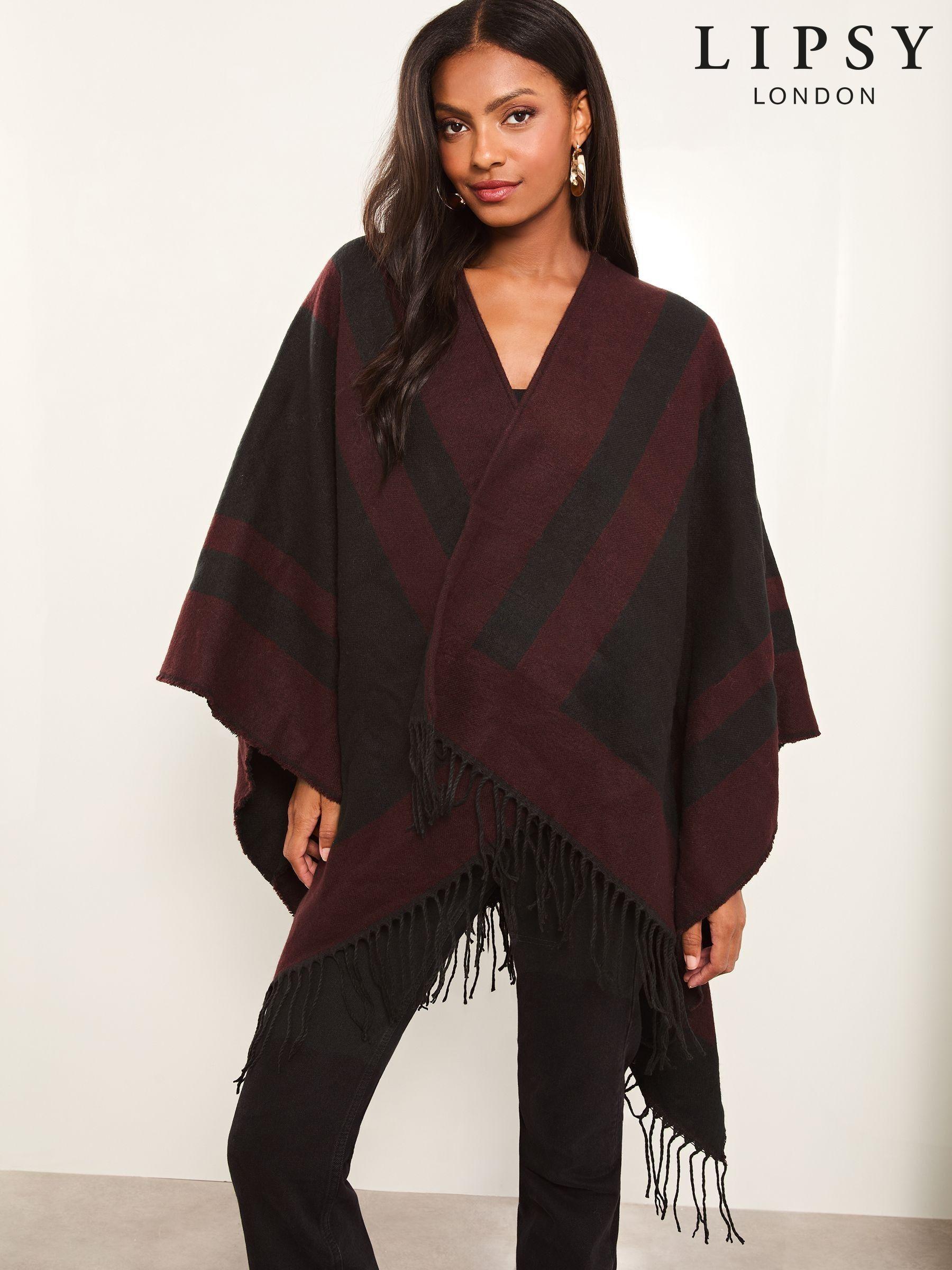 Women's wool poncho coat on sale