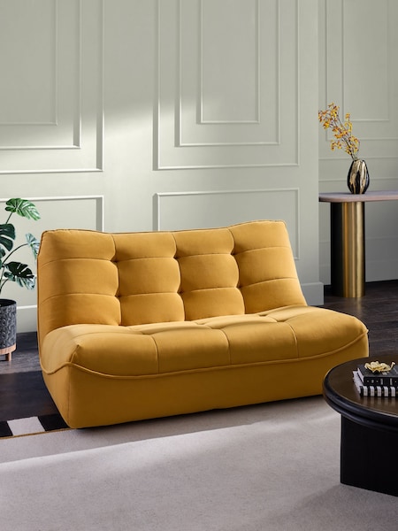 Soft Velvet Ochre Yellow Lucca 2 Seater Sofa (E12134) | €800