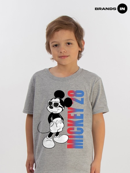 Brands In Grey Mickey Mouse Gradient Heather Disney T-Shirt (E12215) | €25