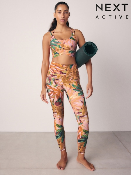 Tropical Print Dry Tech Sports Leggings (E12226) | R$ 280
