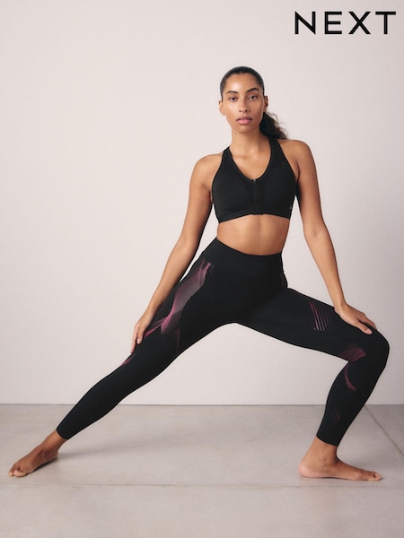 שחור/ורוד - Sculpt And Lift Leggings (E12233) | ‏164‏₪