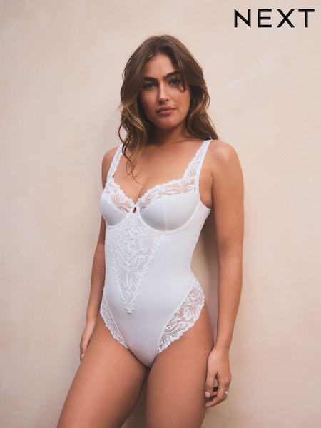 Белый - All Over Comfort Lace Body (E12344) | €30