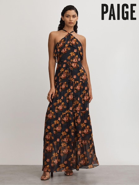 Paige Silk Georgette Floral Print Maxi Dress (E12428) | €762