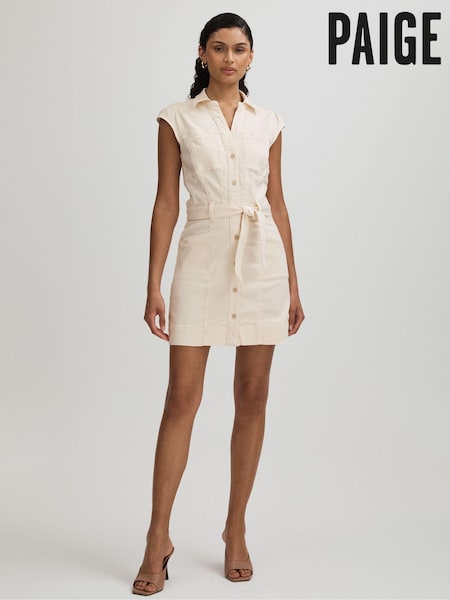 Paige Belted Denim Mini Dress (E12435) | €371