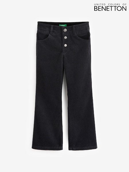 Benetton Black 100% Cotton Flared Trousers (E12507) | 1 983 грн