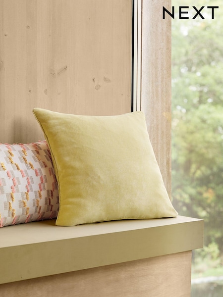 Lemon Yellow 59 x 59cm Soft Velour Cushion (E12549) | €23