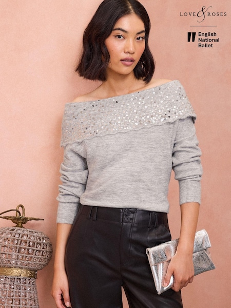 Love & Roses Off The Shoulder Jumper (E12587) | 192 LEI