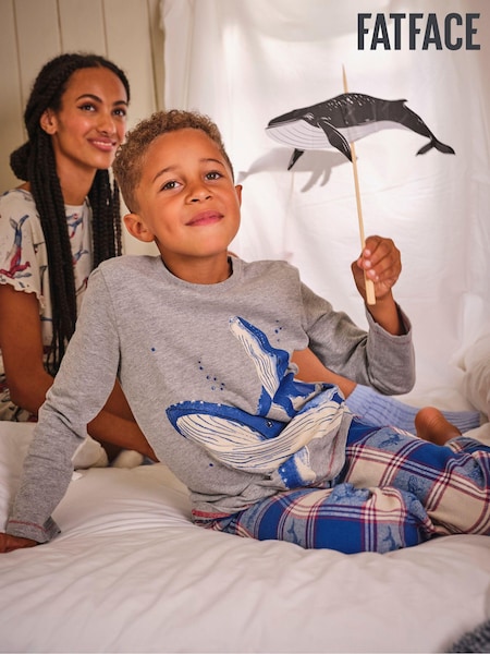 FatFace Blue Shelter Whale Pyjama Set (E12608) | €23.50