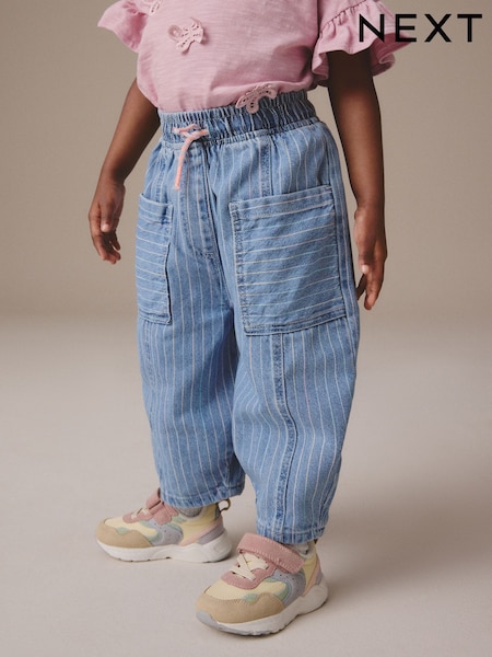 Stripe Barrel 100% Cotton Jeans (3mths-7yrs) (E12754) | €16 - €19