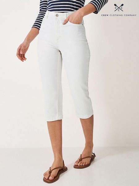 Alb - Crew Clothing Company Mia Decupat/Trei sferturi Jeans (E12831) | 229 LEI