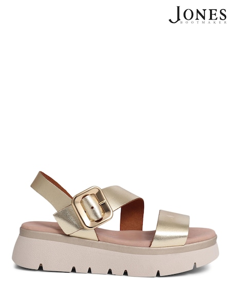Jones Bootmaker Gold Veena Platform Sandals (E12865) | €50