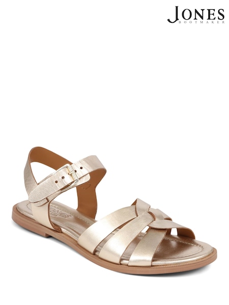 Jones Bootmaker Inez Flat Black Sandals (E12877) | AED230