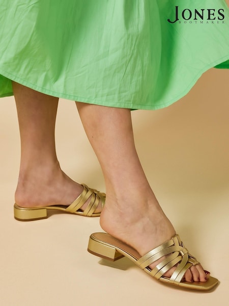 Jones Bootmaker Gold Izabella Mules Sandals (E12883) | €56