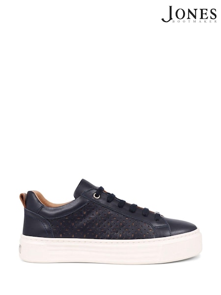 Jones Bootmaker Blue Ariella Cut Out Detailed Trainers (E12888) | €113