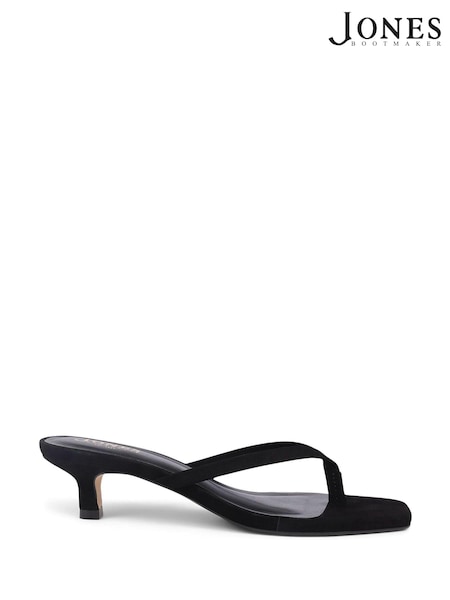 Jones Bootmaker Haze Leather Heeled Black Sandals (E12905) | €56
