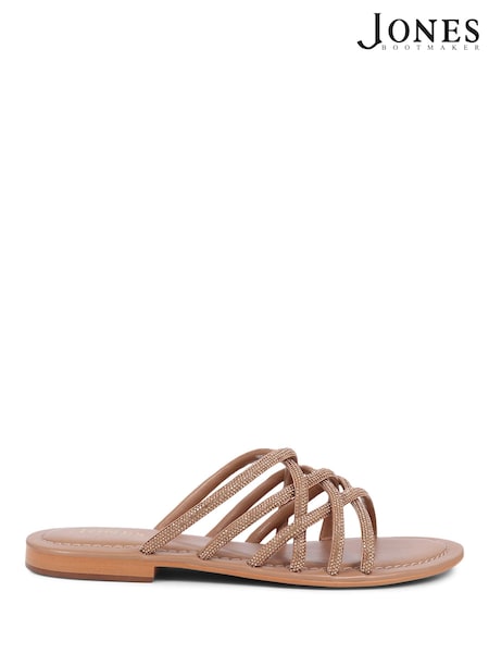 Jones Bootmaker Hira Jewelled Leather Black Sandals (E12911) | €50