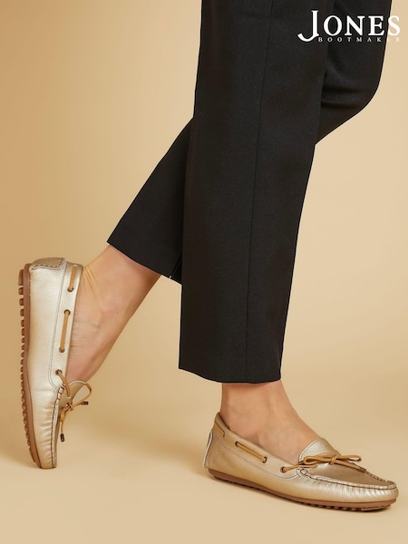 Kultainen/kullanvärinen - Jones Bootmaker Perri Leather Loafers (E12917) | €140