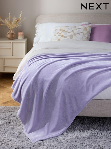 Lilac Purple Plush Fleece Throw (E12987) | €13 - €38