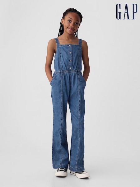 Gap Blue Denim Square Neck Jumpsuit (4-13yrs) (E13008) | €27