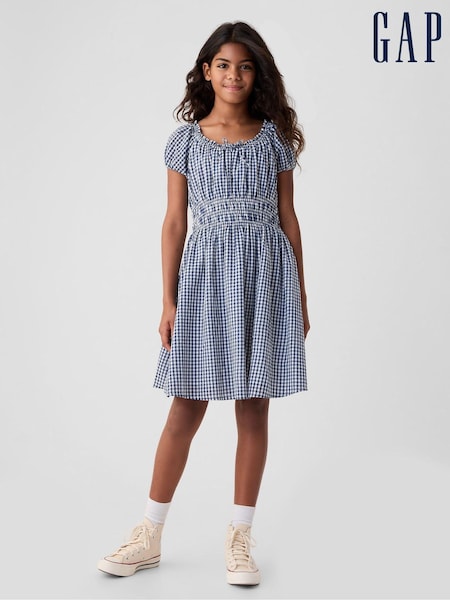Gap Navy Blue DÔEN Gingham Dress (Kids) (E13011) | €36