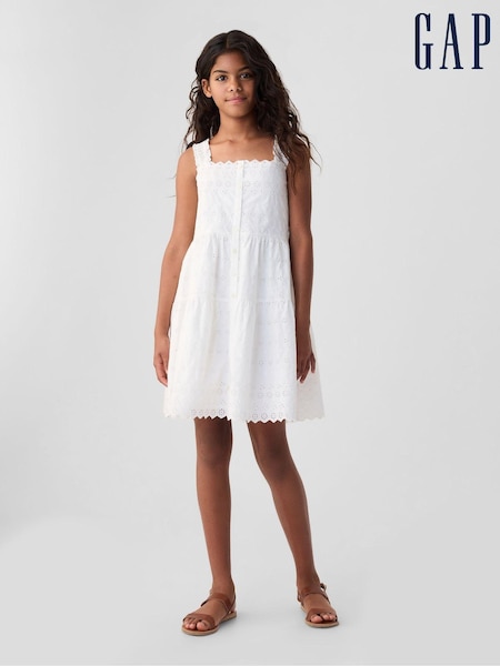 Gap White DÔEN Eyelet Dress (Kids) (E13014) | €36