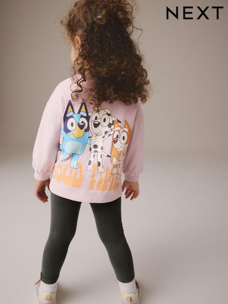 Pink Bluey Long Sleeve 100% Cotton T-Shirt and Leggings Set (3mths-7yrs) (E13017) | €27 - €32