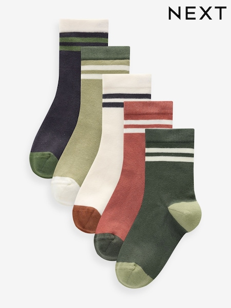 Erdfarbene Streifen - Print Rich Socks 5 Pack (E13074) | 7 € - 9 €