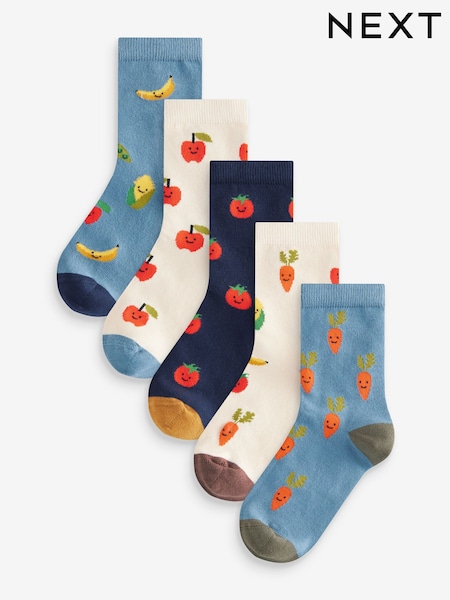 Hedelmät Vihannekset Printti; kuvio - Print Rich Socks 5 Pack (E13080) | €11 - €16
