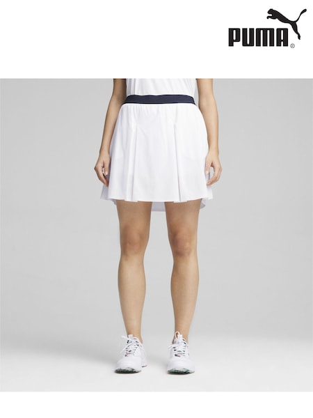 Puma White W Club Womens Pleated Golf Skirt (E13098) | €36
