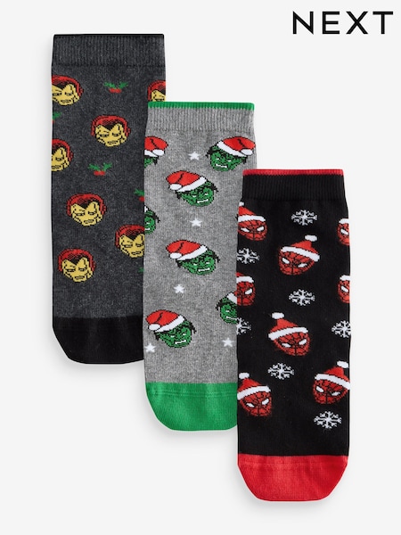 Christmas Marvel Avengers Superhero License Cotton Rich Socks 3 Pack (E13167) | €7 - €9
