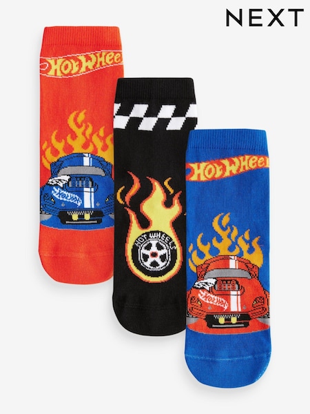 Red/Black/Blue Hot Wheels Cotton Rich License Socks 3 Pack (E13170) | €11 - €14