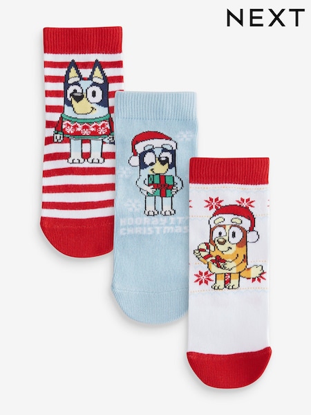 Christmas Bluey Cotton Rich License Socks 3 Pack (E13179) | €4 - €5